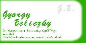 gyorgy beliczky business card